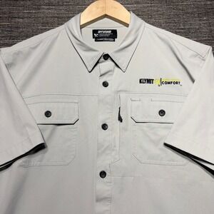 Off The Grid Button Shirt Mens XL Gray SS Thunderbolt 2.0 Klymit Outdoor Pocket